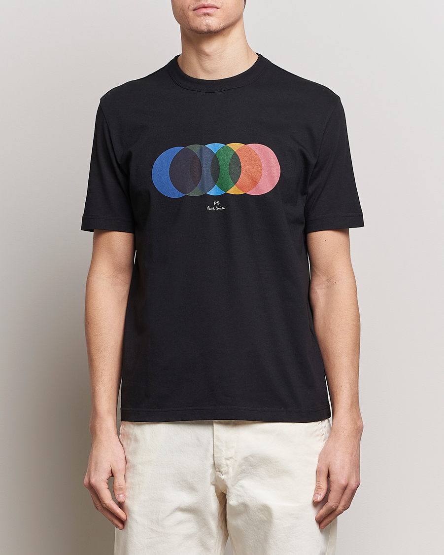 Herr | PS Paul Smith | PS Paul Smith | Organic Cotton Circles Crew Neck T-Shirt Black