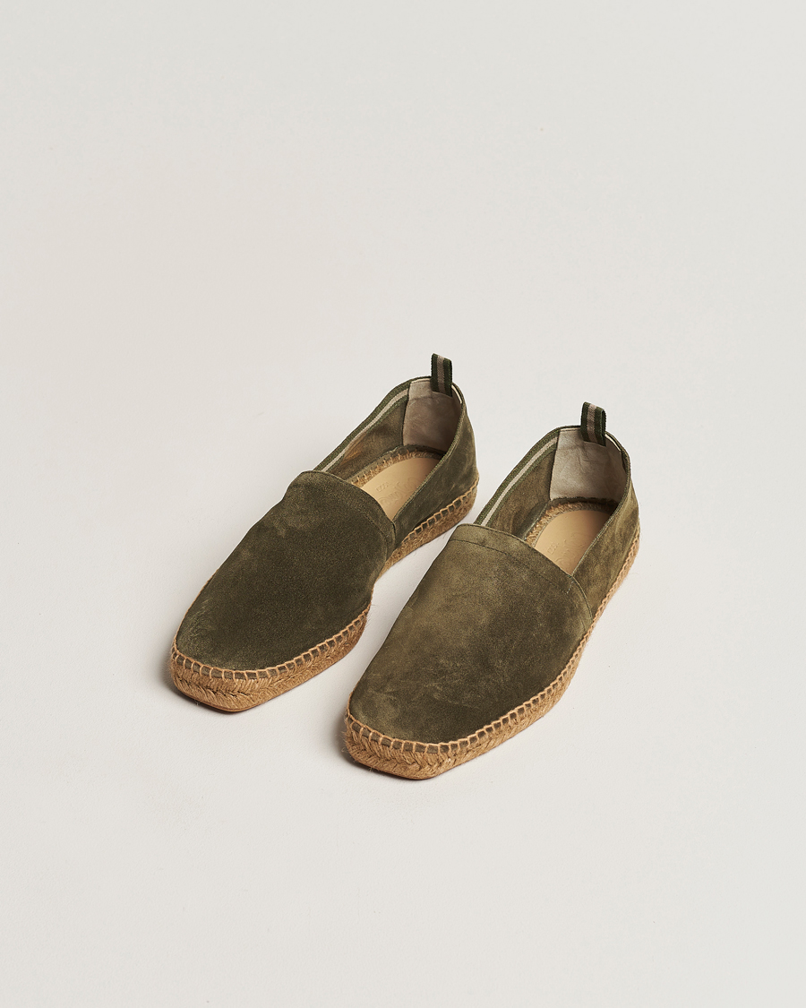 Herr | Espadriller | Castañer | Pablo Casual Suede Espadrilles Verde Bosque