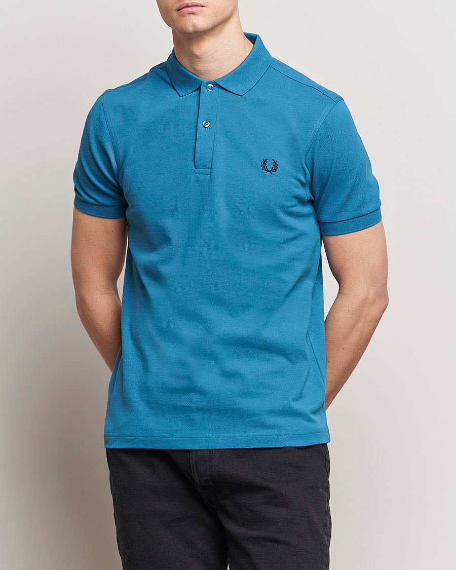 Herr | Fred Perry | Fred Perry | Plain Polo Shirt Ocean Blue