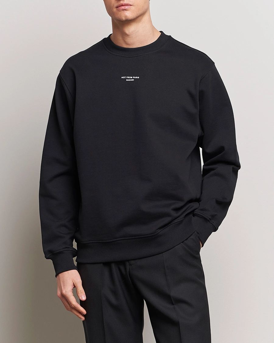 Herr | Drôle de Monsieur | Drôle de Monsieur | Classic Slogan Sweatshirt Black