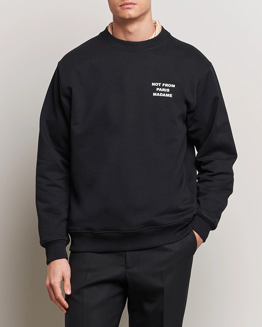 Herr | Drôle de Monsieur | Drôle de Monsieur | Slogan Sweatshirt Black