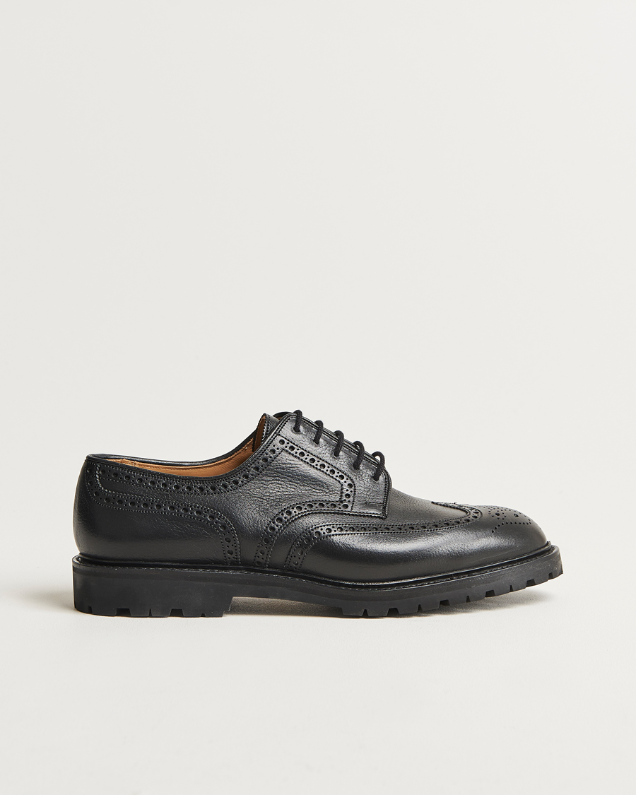 Herr | Brogues | Crockett & Jones x Tärnsjö Garveri | Crockett & Jones Pembroke Milled Grain Vibram Black