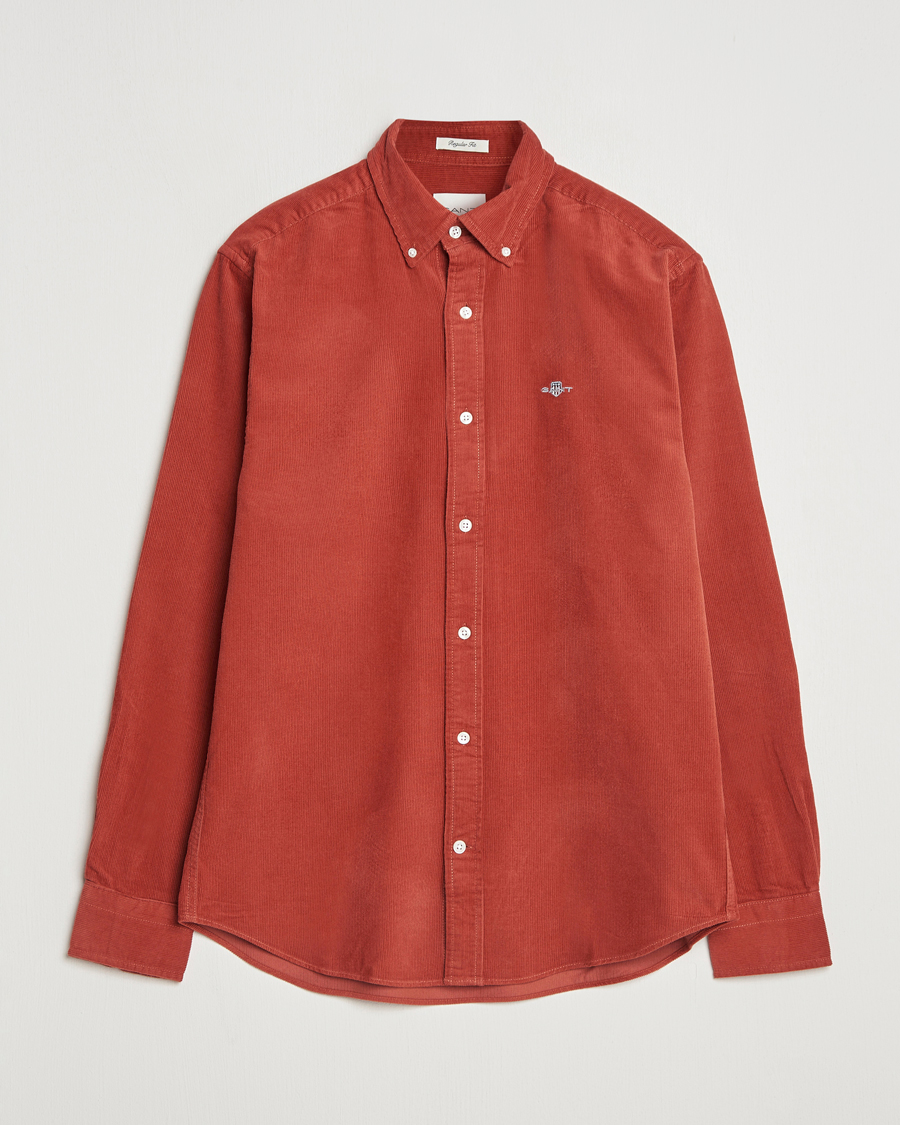 Herr | Skjortor | GANT | Regular Fit Corduroy Shirt Modern Rust