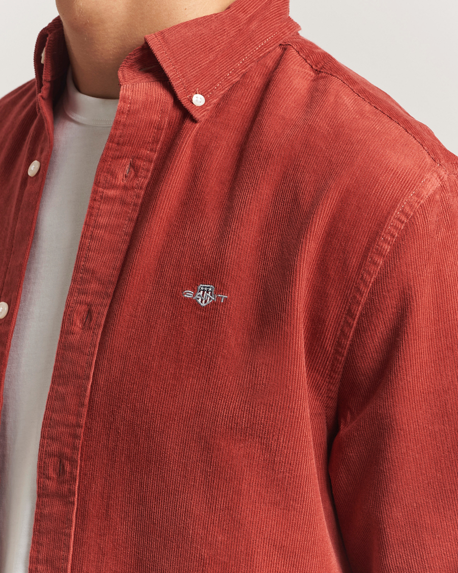 Herr | Skjortor | GANT | Regular Fit Corduroy Shirt Modern Rust