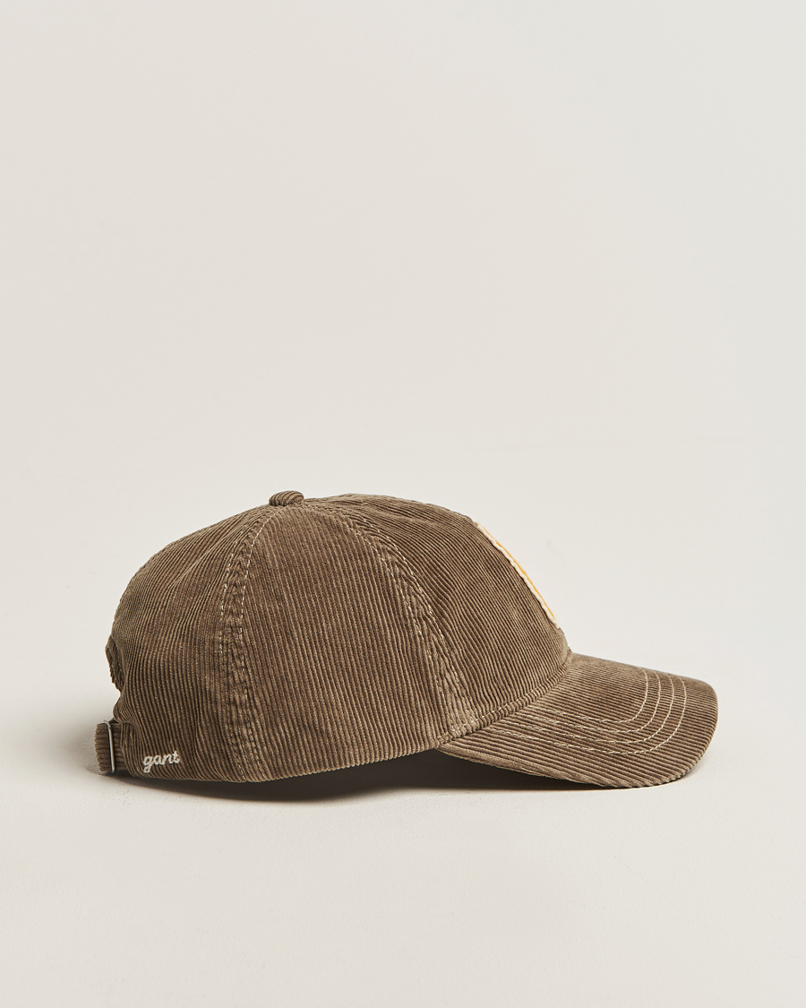 Herr | Hattar & kepsar | GANT | G Badge Corduroy Cap Taupe Beige