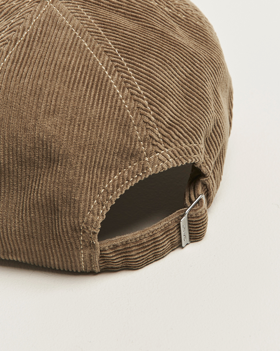 Herr | Hattar & kepsar | GANT | G Badge Corduroy Cap Taupe Beige