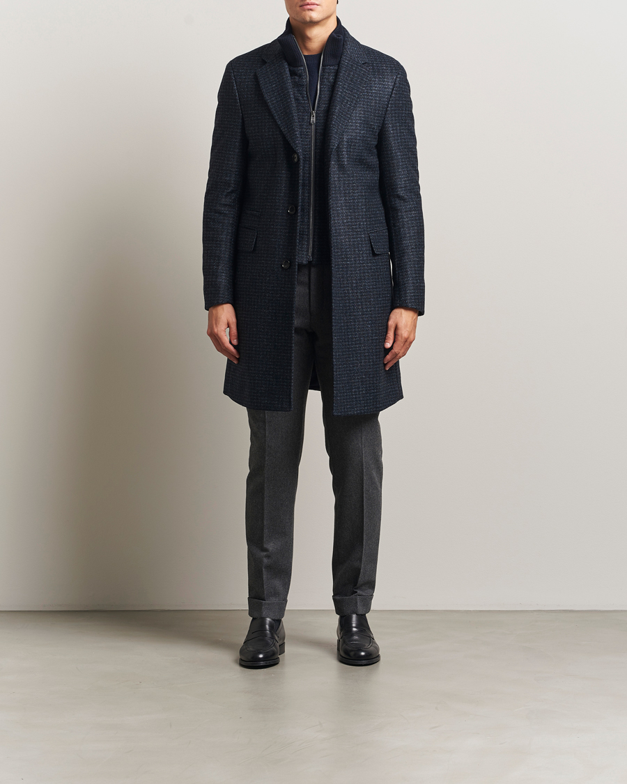 Herr | Jackor | BOSS BLACK | Hyde Wool Bib Coat Dark Blue