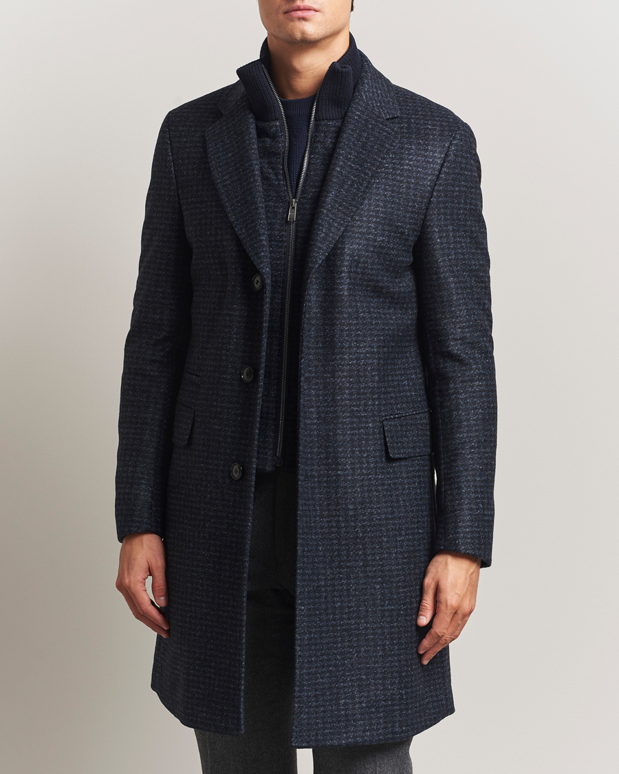 Herr | Jackor | BOSS BLACK | Hyde Wool Bib Coat Dark Blue