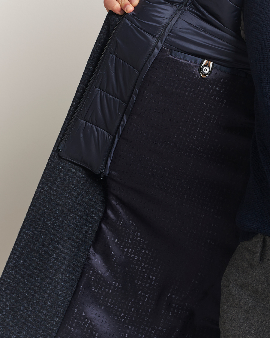 Herr | Jackor | BOSS BLACK | Hyde Wool Bib Coat Dark Blue