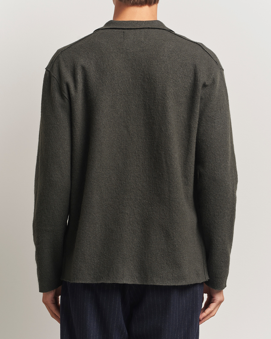 Herr | Tröjor | NN07 | Jonas Boiled Wool Cardigan Dark Army