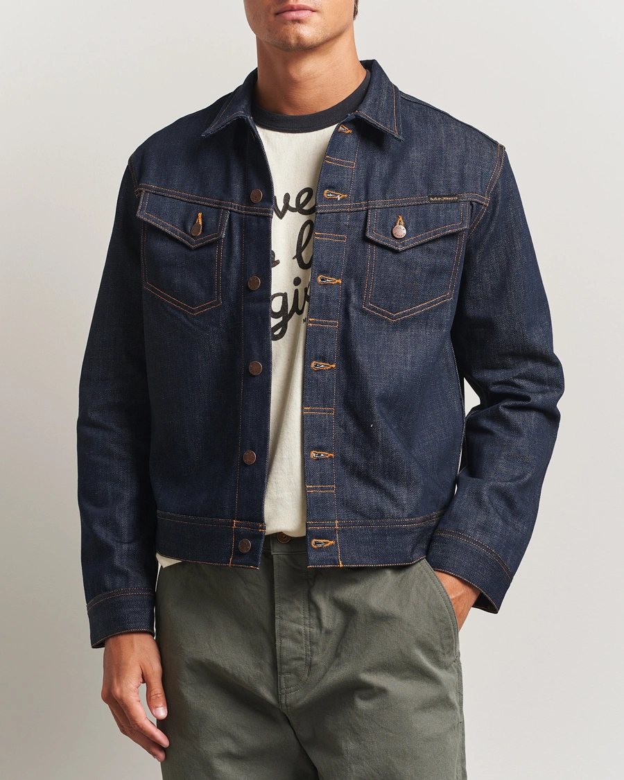 Herr | Jackor | Nudie Jeans | Conny Denim Jacket Dry Streaky Mid Blue
