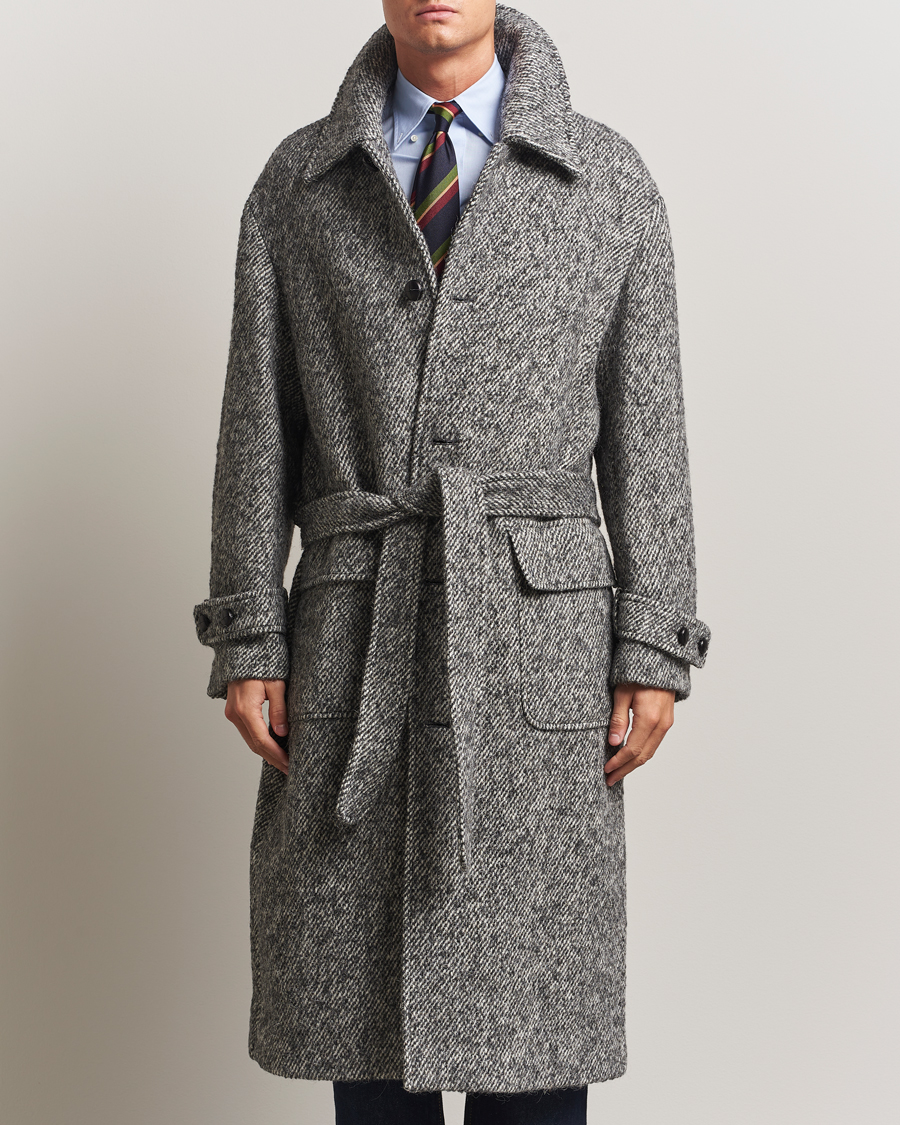 Herr | Jackor | GANT 240 Mulberry Street | Tweed Wool Coat Black