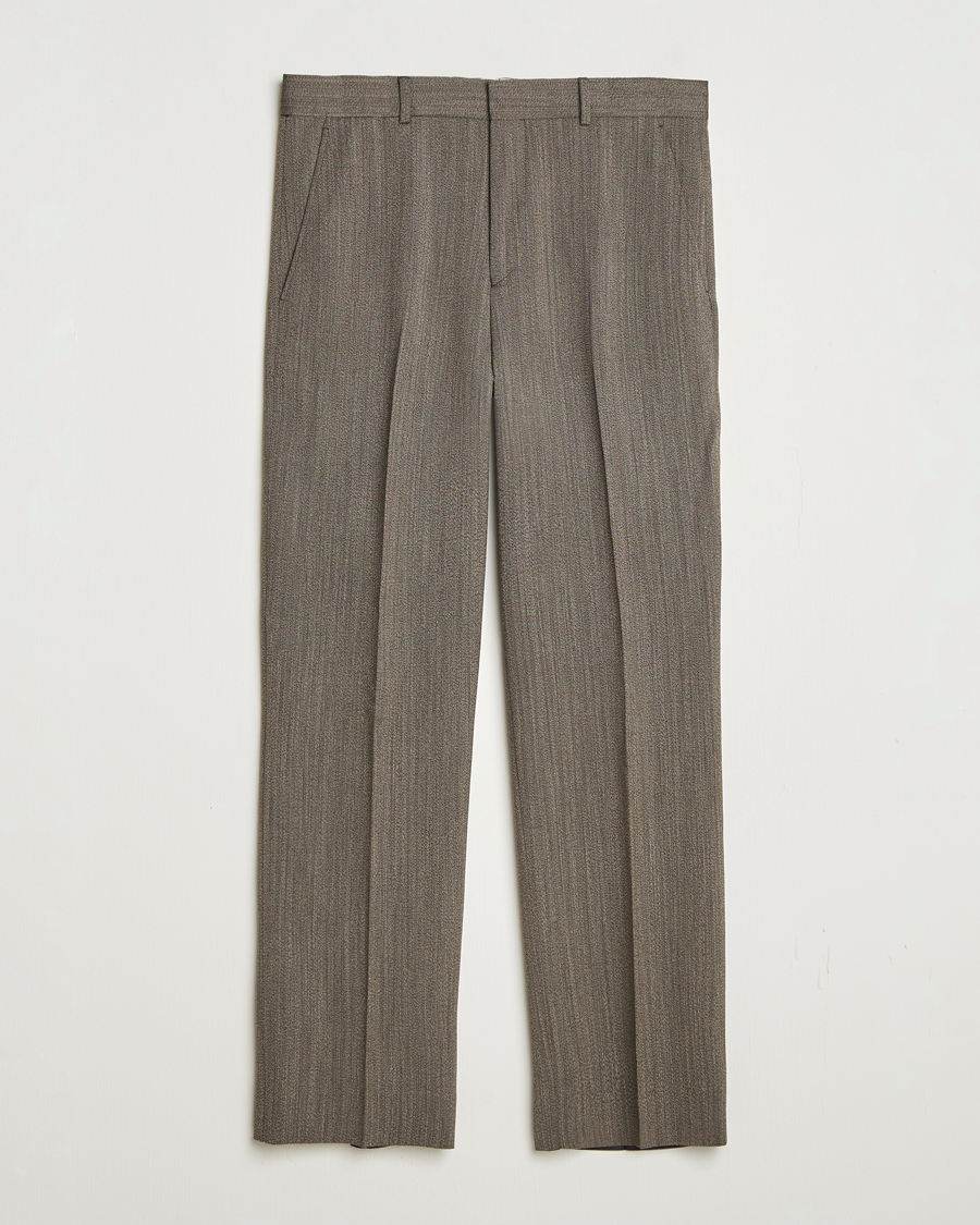 Herr | Byxor | GANT 240 Mulberry Street | Herringbone Suit Pants Deep Brown
