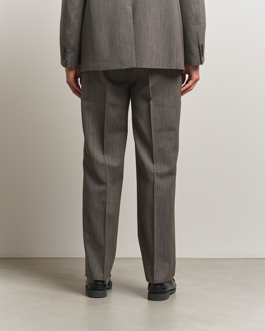 Herr | Byxor | GANT 240 Mulberry Street | Herringbone Suit Pants Deep Brown