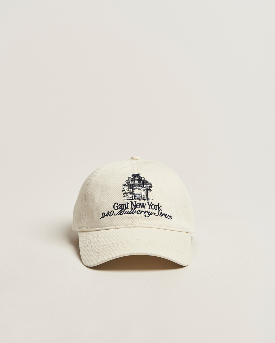 Herr | Hattar & kepsar | GANT 240 Mulberry Street | Washed Twill Cap Cream