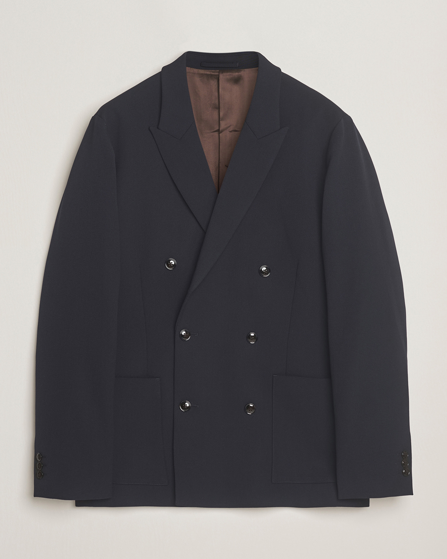 Herr | Kavajer | NN07 | Jordin Wool Double Breasted Blazer Deep Navy