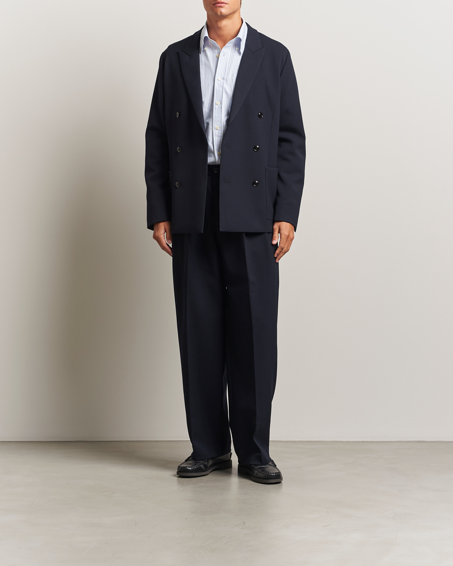 Herr | Kavajer | NN07 | Jordin Wool Double Breasted Blazer Deep Navy