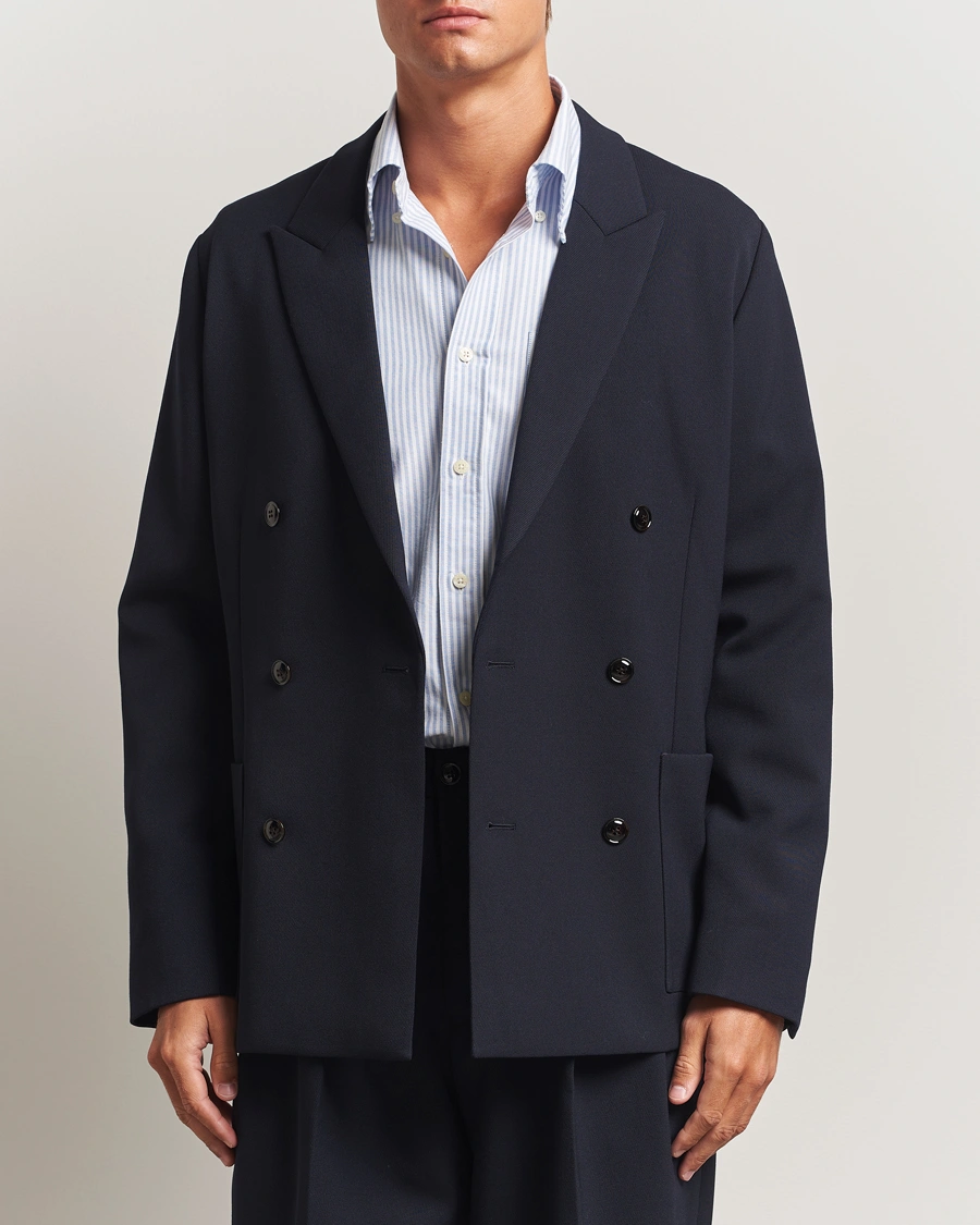 Herr | Kavajer | NN07 | Jordin Wool Double Breasted Blazer Deep Navy