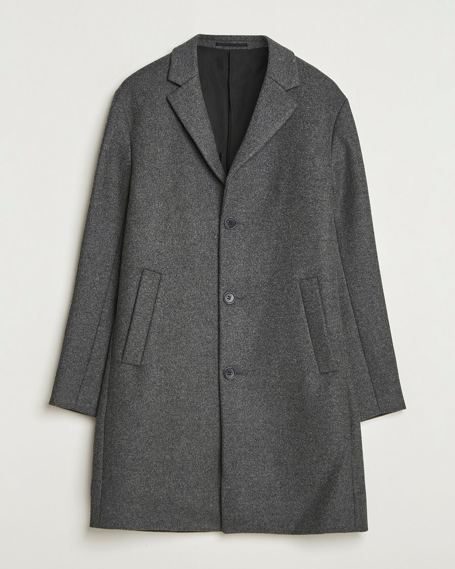Herr | Jackor | NN07 | Austin Wool Coat Grey Melange