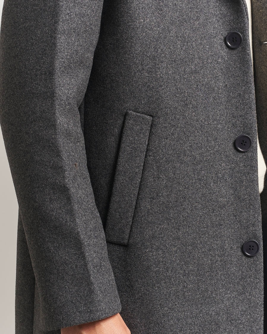 Herr | Jackor | NN07 | Austin Wool Coat Grey Melange