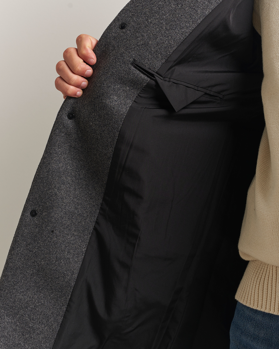 Herr | Jackor | NN07 | Austin Wool Coat Grey Melange
