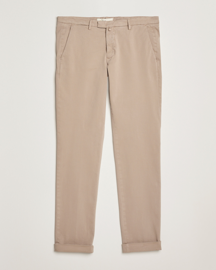 Herr | Byxor | Briglia 1949 | Slim Fit Cotton Stretch Chino Beige