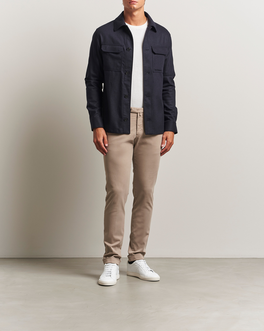 Herr | Byxor | Briglia 1949 | Slim Fit Cotton Stretch Chino Beige