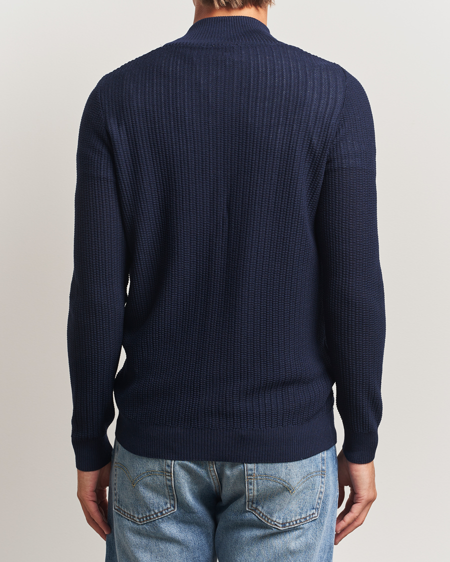 Herr | Tröjor | Stenströms | Knitted Structure Cardigan Navy