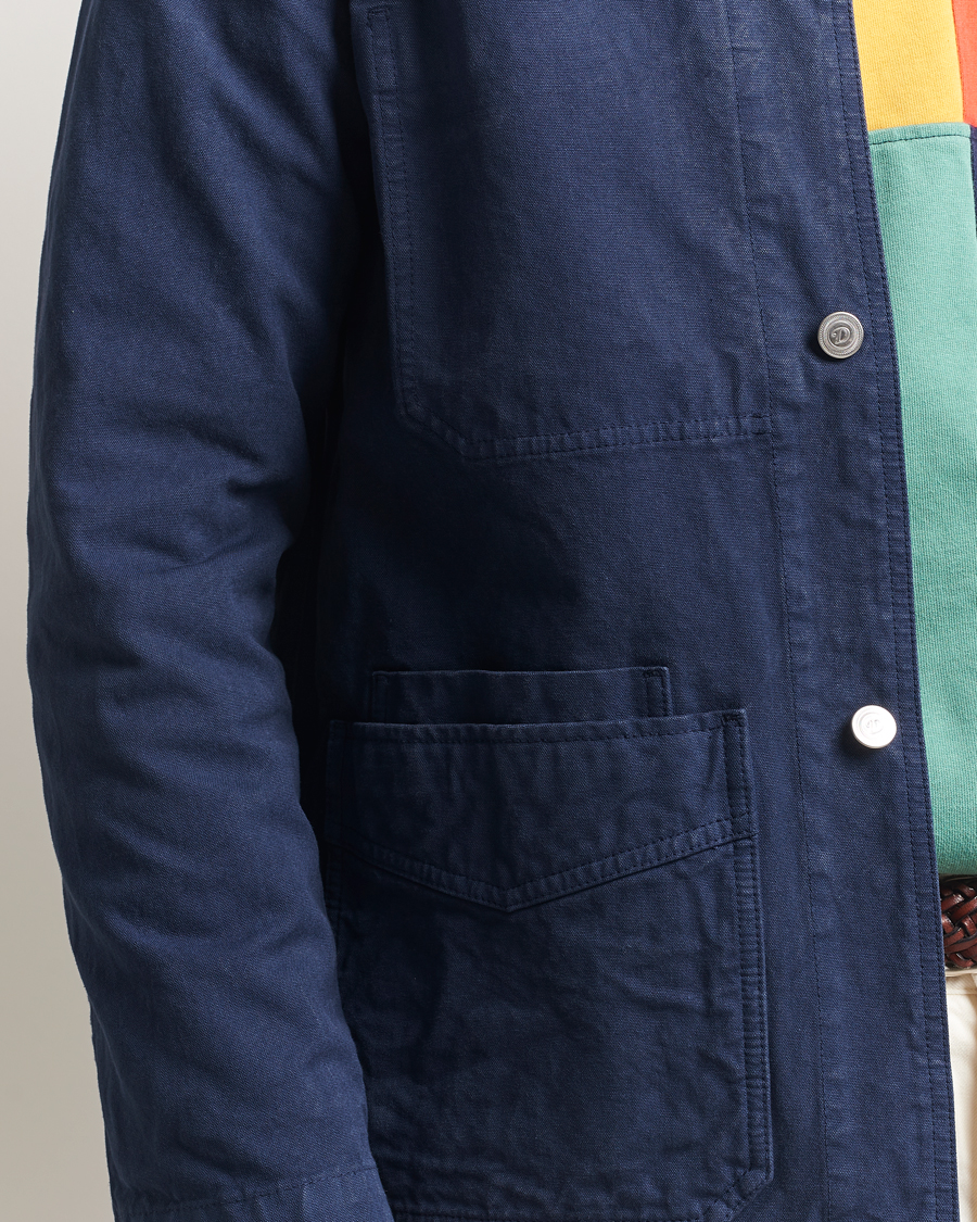 Herr | Jackor | Drake's | Duck Cotton Canvas Chore Coat Navy