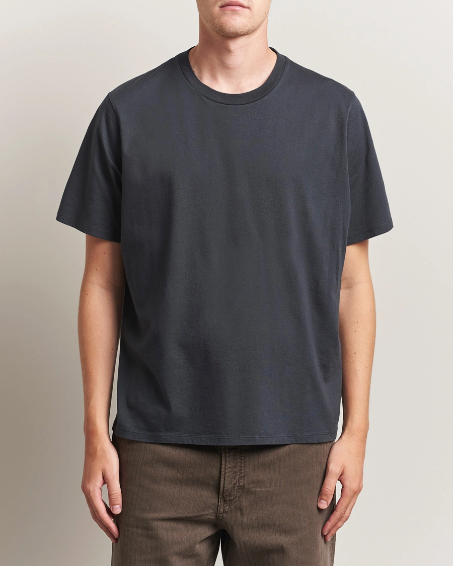 Herr | T-Shirts | Jeanerica | Delon Crew Neck T-Shirt Blue Grey