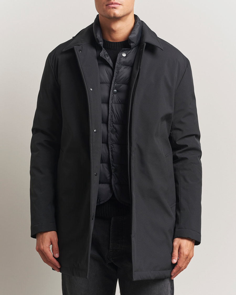 Herr | Jackor | KnowledgeCotton Apparel | Climateshell Padded Carcoat Black