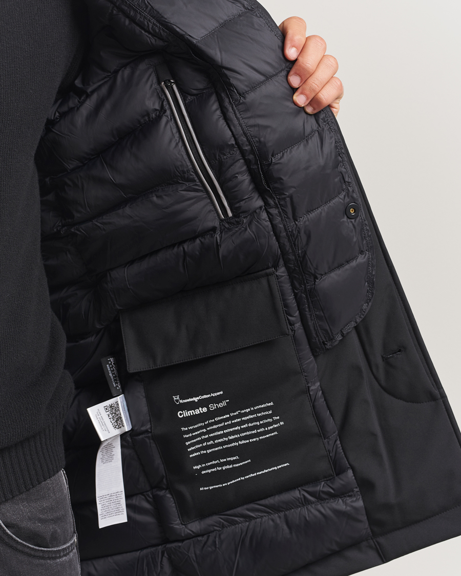 Herr | Jackor | KnowledgeCotton Apparel | Climateshell Padded Carcoat Black