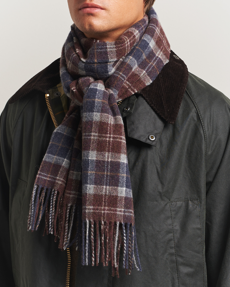 Herr | Halsdukar | Barbour Lifestyle | Tartan Lambswool Scarf Midnight Oak