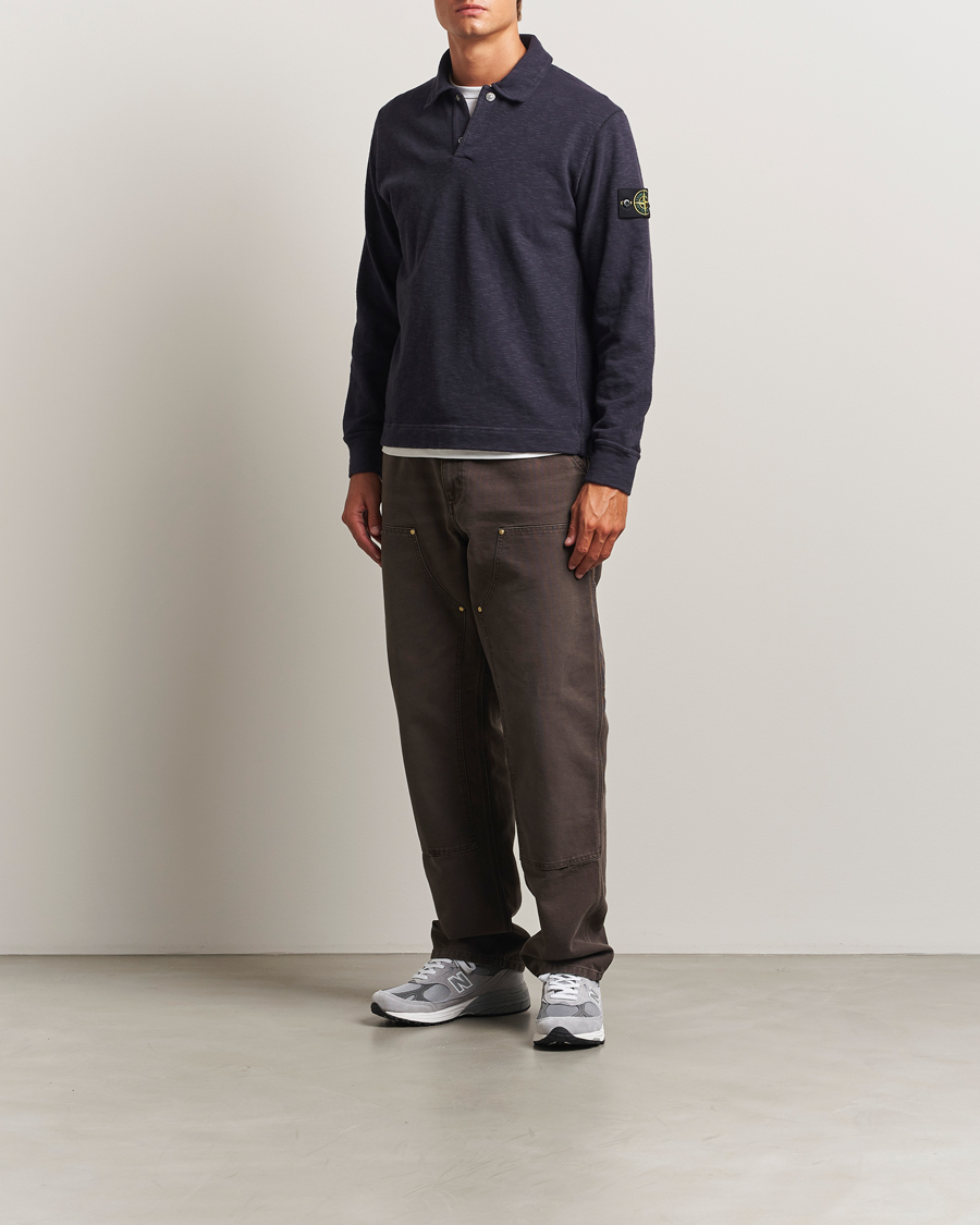 Herr | Tröjor | Stone Island | Vanisé Brushed Heavy Cotton Polo Ink