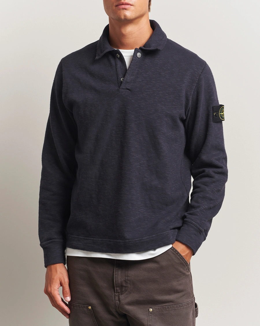 Herr | Tröjor | Stone Island | Vanisé Brushed Heavy Cotton Polo Ink