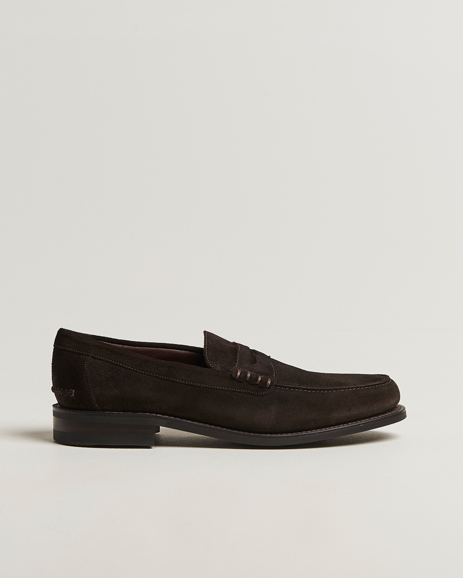 Herr | Loafers | Loake 1880 | Kingscliffe Suede Loafer Dark Brown