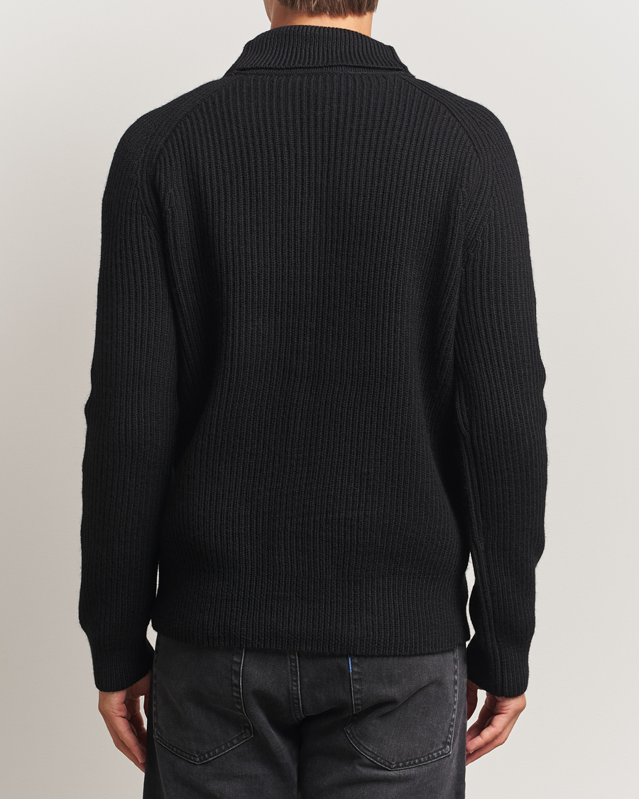 Herr | Tröjor | Tiger of Sweden | Lester Heavy Wool Cardigan Black