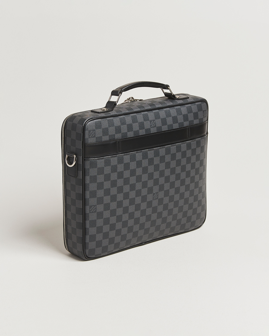 Herr | Pre-Owned & Vintage Bags | Louis Vuitton Pre-Owned | Steve Briefcase Damier Graphite
