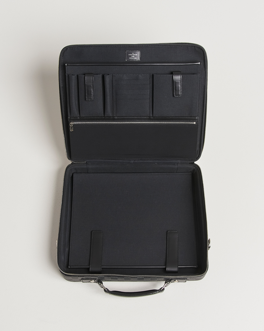 Herr | Pre-Owned & Vintage Bags | Louis Vuitton Pre-Owned | Steve Briefcase Damier Graphite
