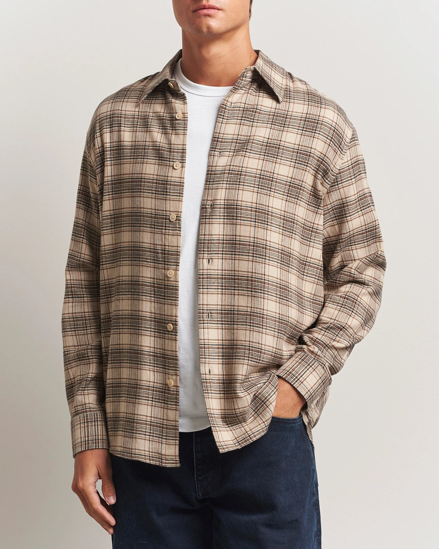Herr | Skjortor | Sunflower | Studio Shirt Beige Check