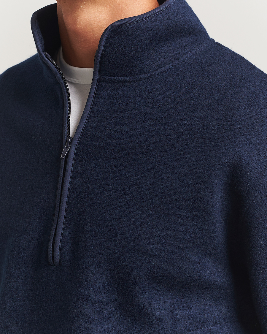 Herr | Tröjor | Sunflower | Wool Half Zip Navy
