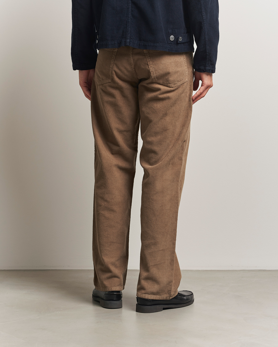 Herr | Byxor | Sunflower | Loose Corduroy Pants Taupe