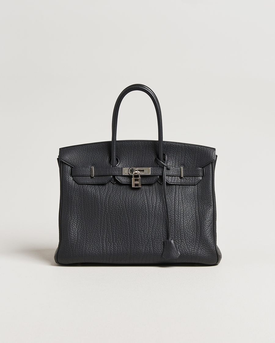 Herr | Pre-Owned & Vintage Bags | Hermès Pre-Owned | Birkin 35 Fjord Leather Black