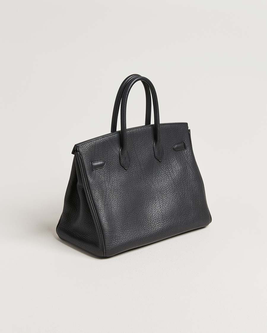 Herr | Pre-Owned & Vintage Bags | Hermès Pre-Owned | Birkin 35 Fjord Leather Black