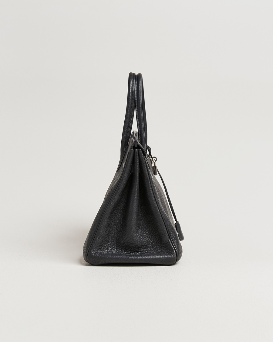 Herr | Pre-Owned & Vintage Bags | Hermès Pre-Owned | Birkin 35 Fjord Leather Black