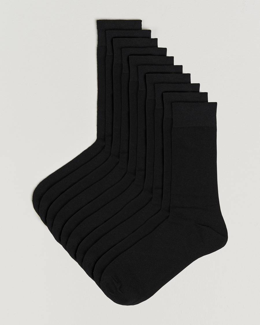 Herr | Underkläder | Care with Carl | 10-Pack Solid Cotton Socks BLACK