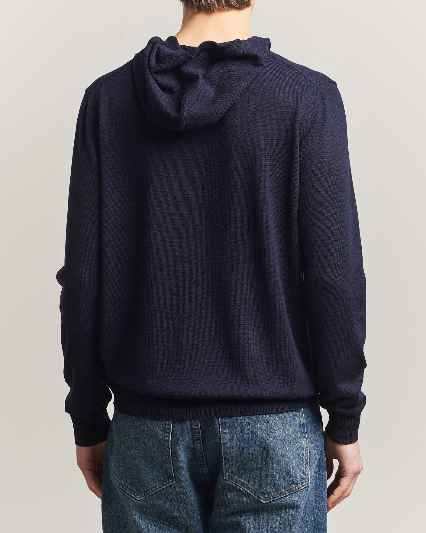 Herr | Tröjor | J.Lindeberg | Karl Merino Hoodie JL Navy