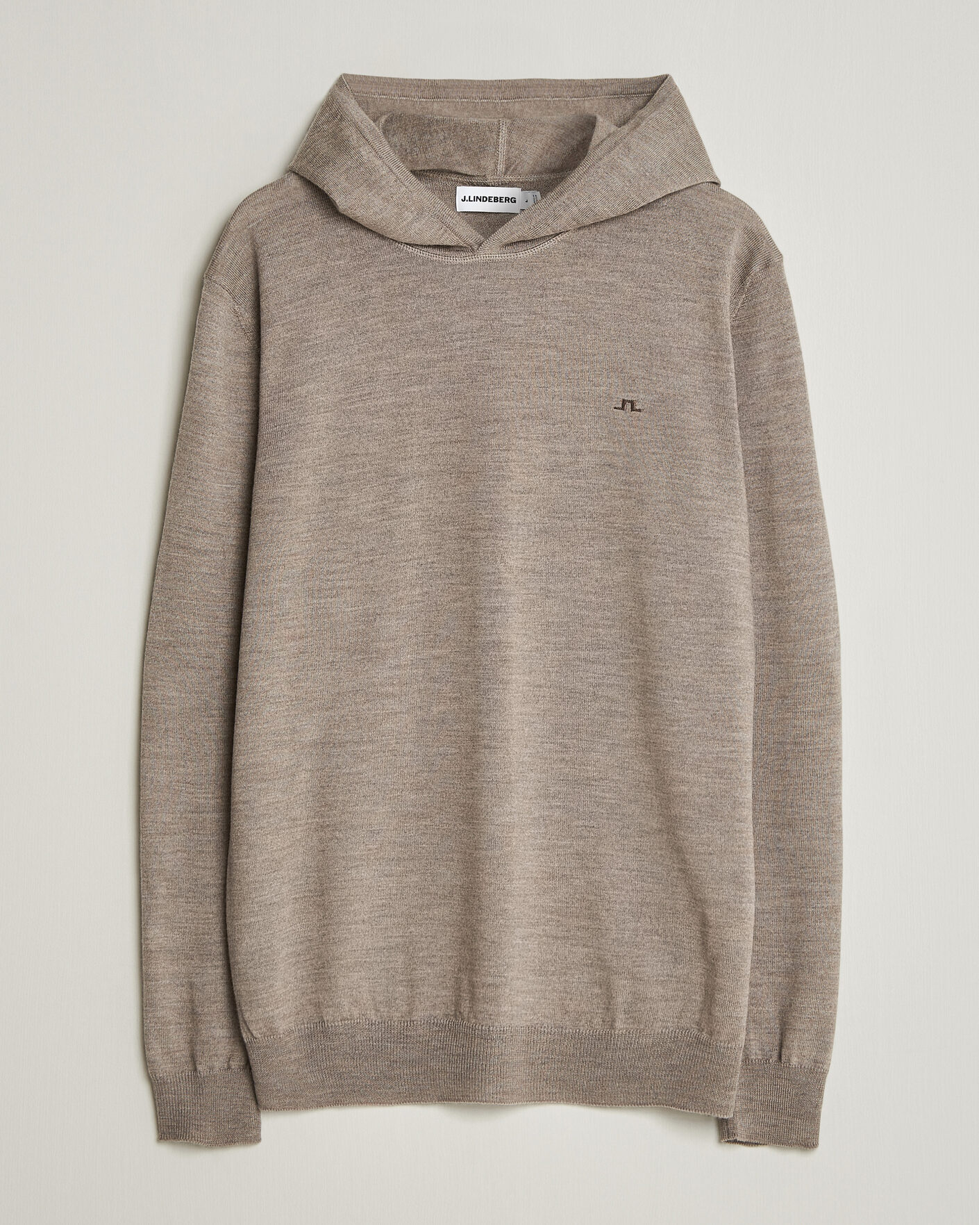 Herr | Tröjor | J.Lindeberg | Karl Merino Hoodie Brindle Melange