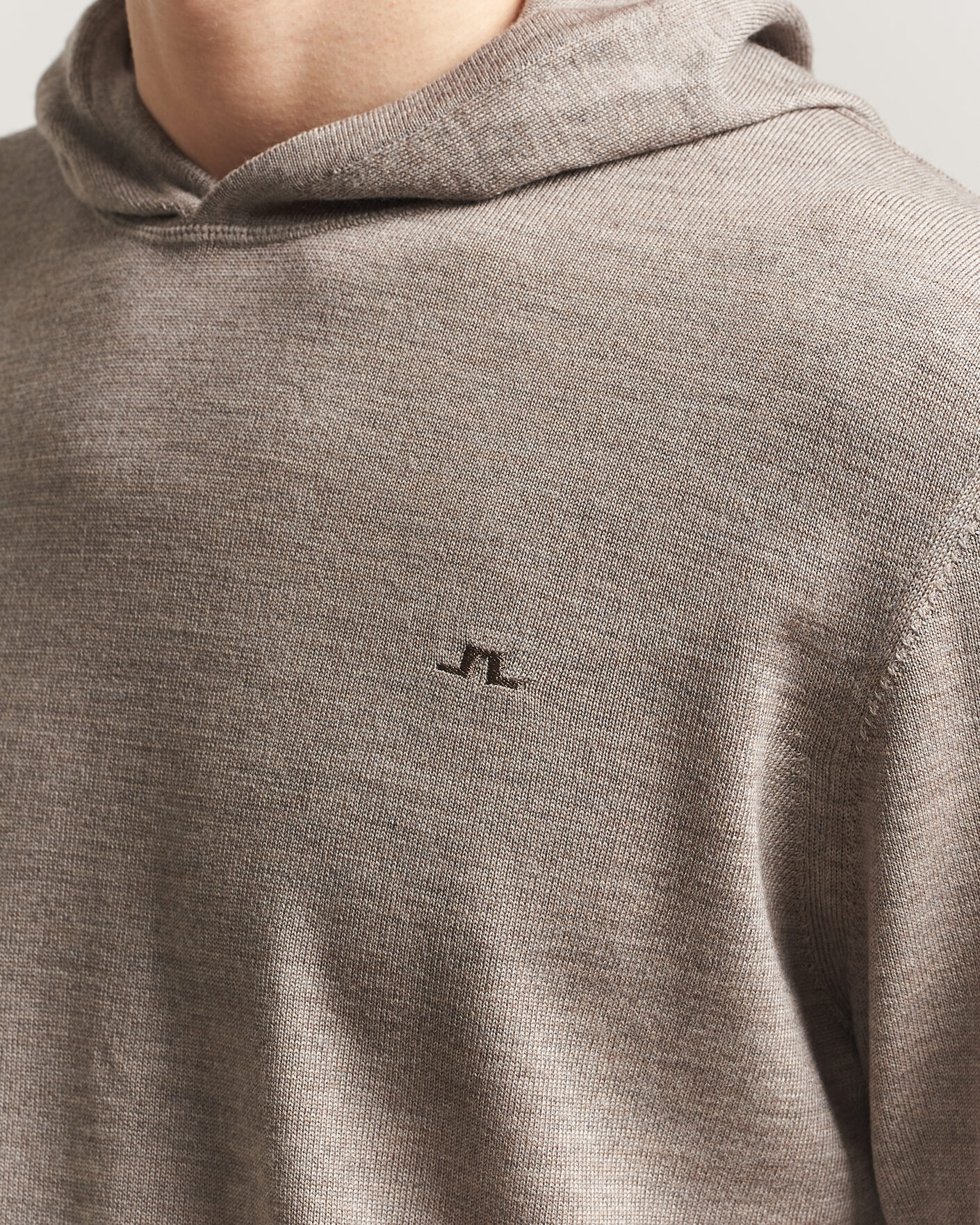 Herr | Tröjor | J.Lindeberg | Karl Merino Hoodie Brindle Melange