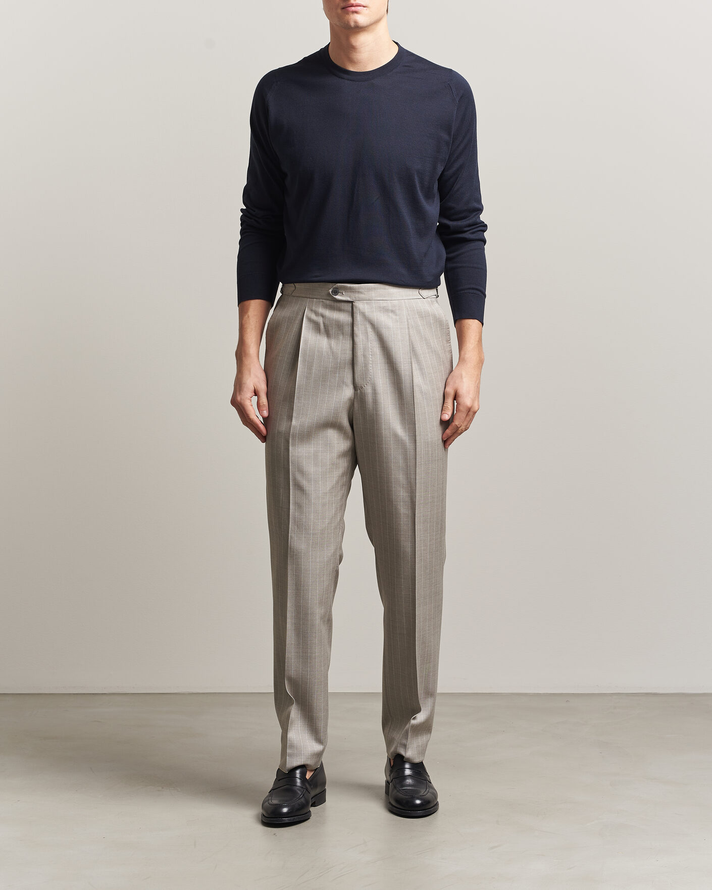 Herr | Tröjor | John Smedley | Rowland Sea Island Crew Neck Pullover Navy